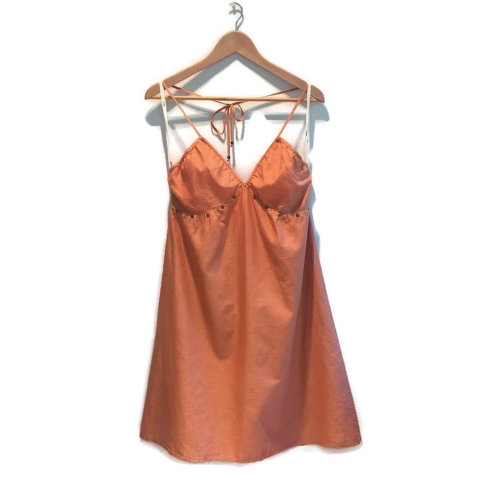 Aritzia Wilfred iridescent orange summer dress